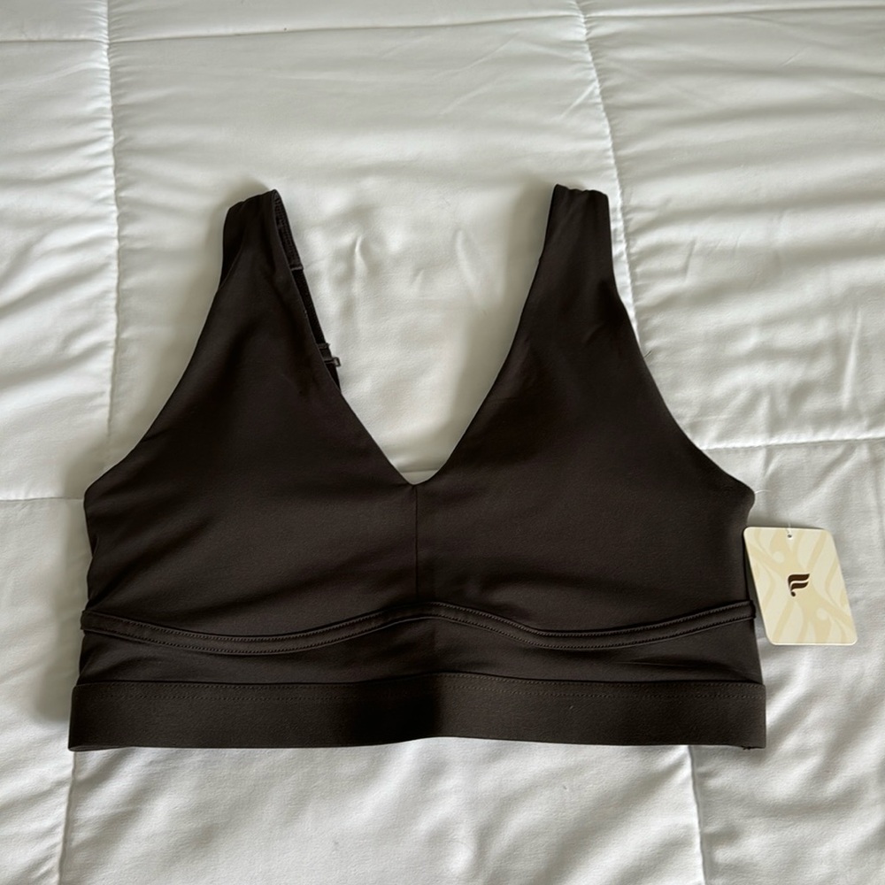 NWT Fabletics Taupe All Day Every Day Low Impact Sports Bra